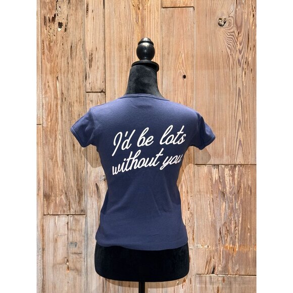 BABY T-SHIRT BLUE LOTS WITHOUT YOU 24hr LAUNDRY CUTE BLUE SMALL NWOT - Picture 4 of 6